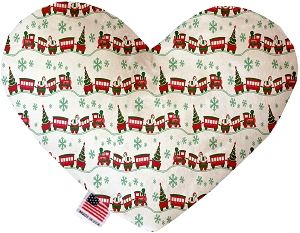 Christmas Trains Heart Dog Toy (size: 6 Inch)