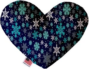 Snowflake Blues Canvas Heart Dog Toy (size: 8 Inch)