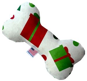 All the Presents! Canvas Bone Dog Toy (size: 6 Inch)